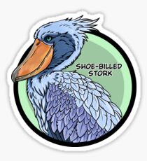 Threatened Shoe-billed stork Sticker