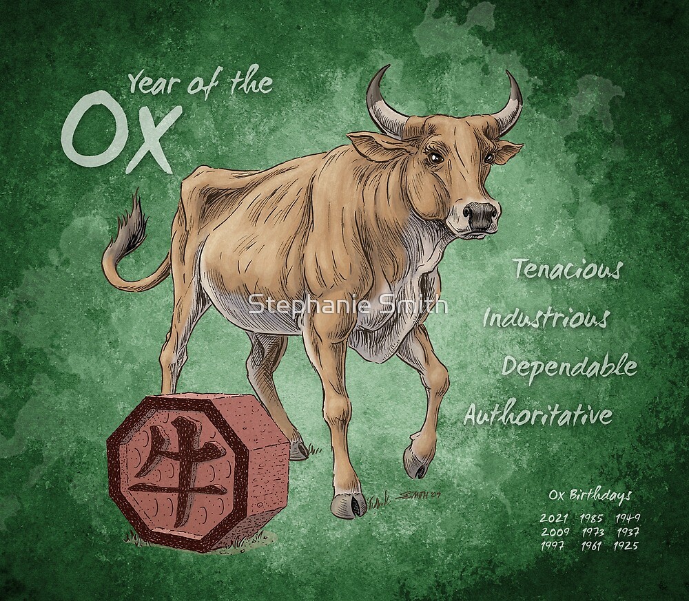 "Year of the Ox Calendar" by Stephanie Smith Redbubble