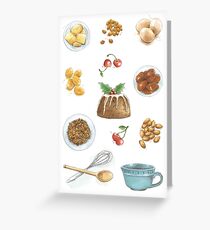 Weihnachtspudding Grußkarte