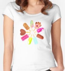 Aussie Ice Creams - NEW - Blue Women's Fitted Scoop T-Shirt
