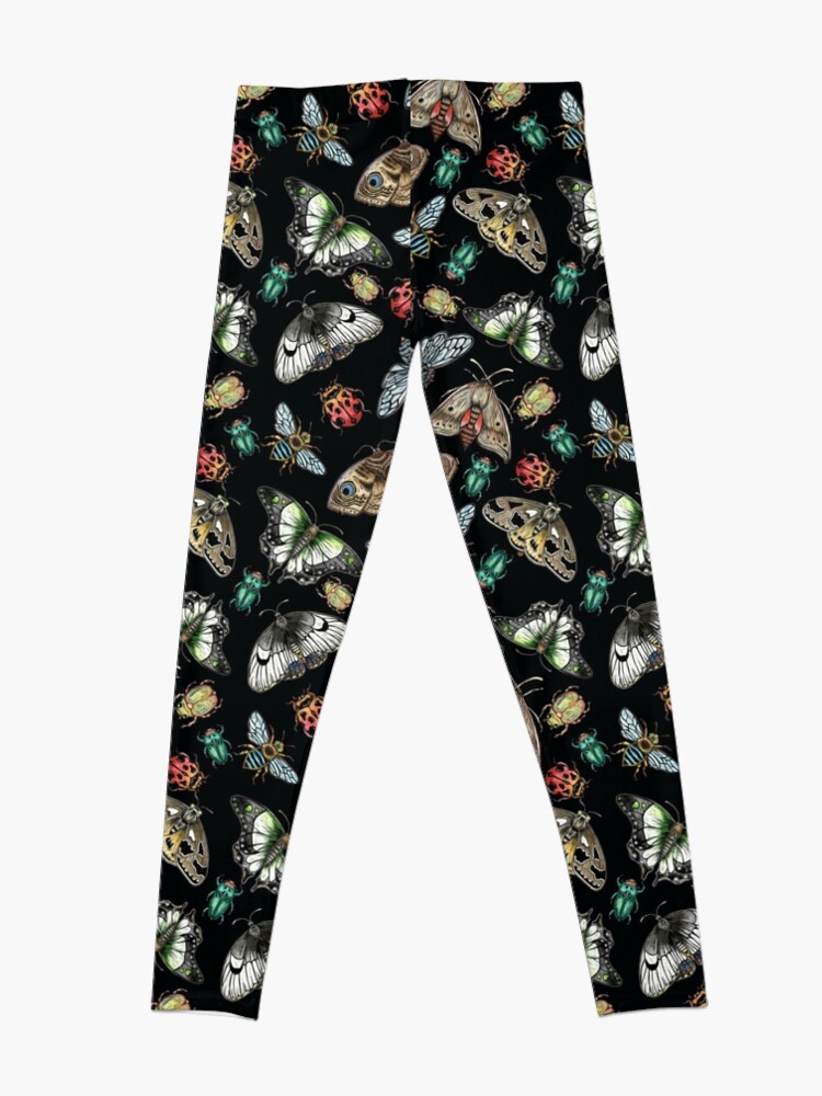 Alternate view of Lino Print Bugs and Insects Leggings