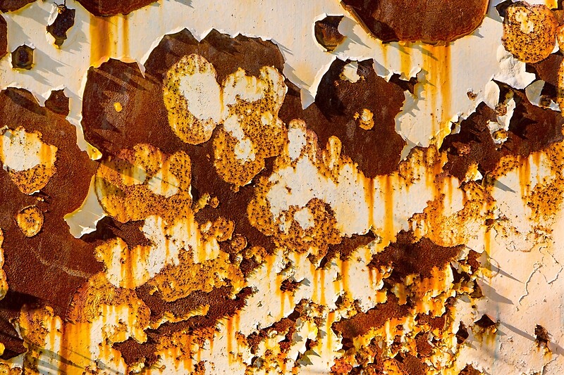 "Peeling paint on rust." by Dave Hare Redbubble