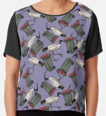 Bin Chicken - Purple Chiffon Top