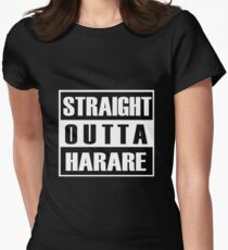GERADE OUTTA HARARE Tailliertes T-Shirt für Frauen