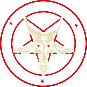 Artwork thumbnail, Hail Satan Baphomet in Occult Inverted Pentagram by TropicalToad
