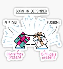 Born in December Sticker
