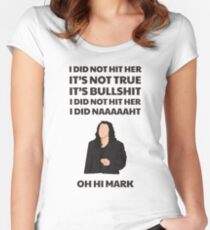 Room I did not hit her Women's Fitted Scoop T-Shirt