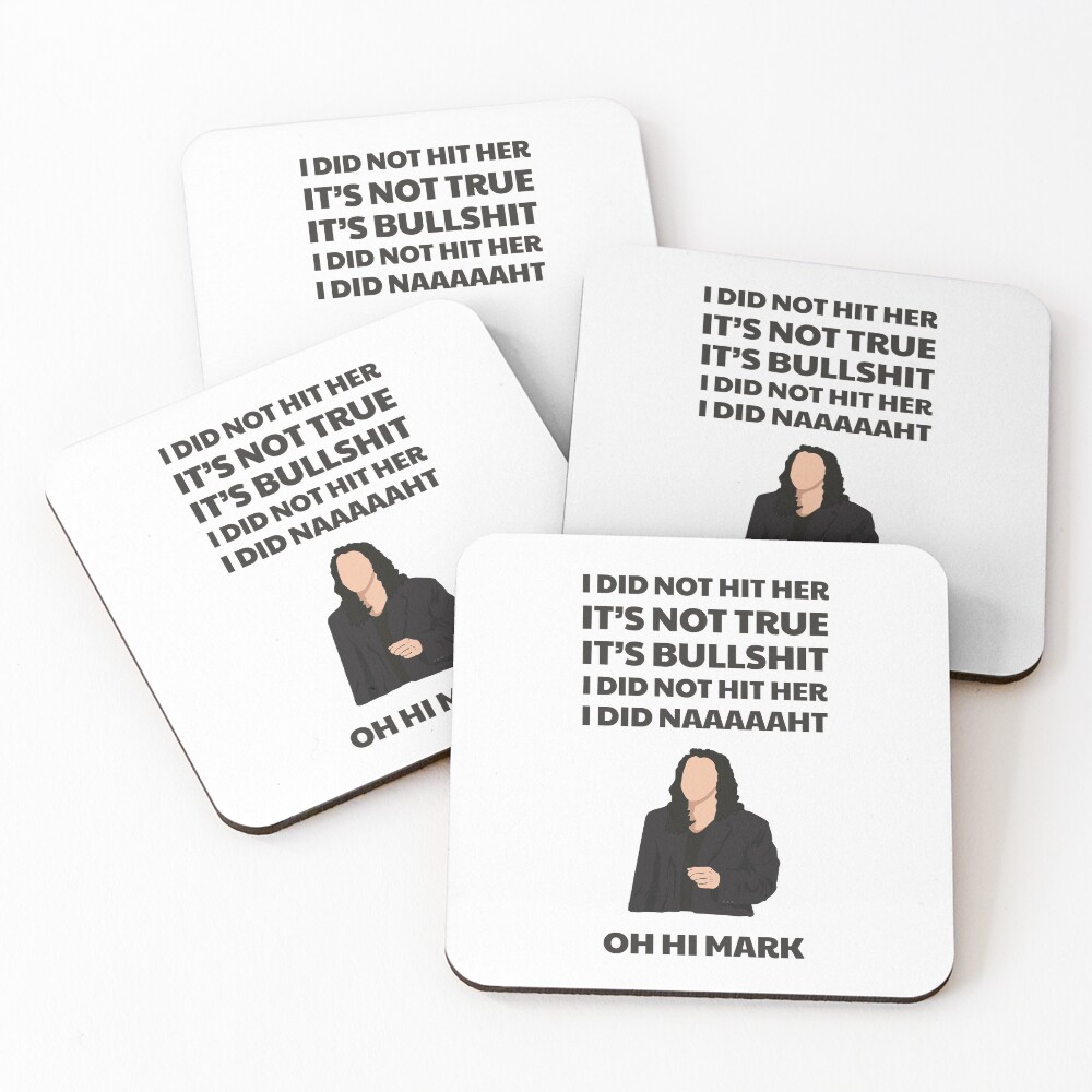 Room I did not hit her Coasters (Set of 4)