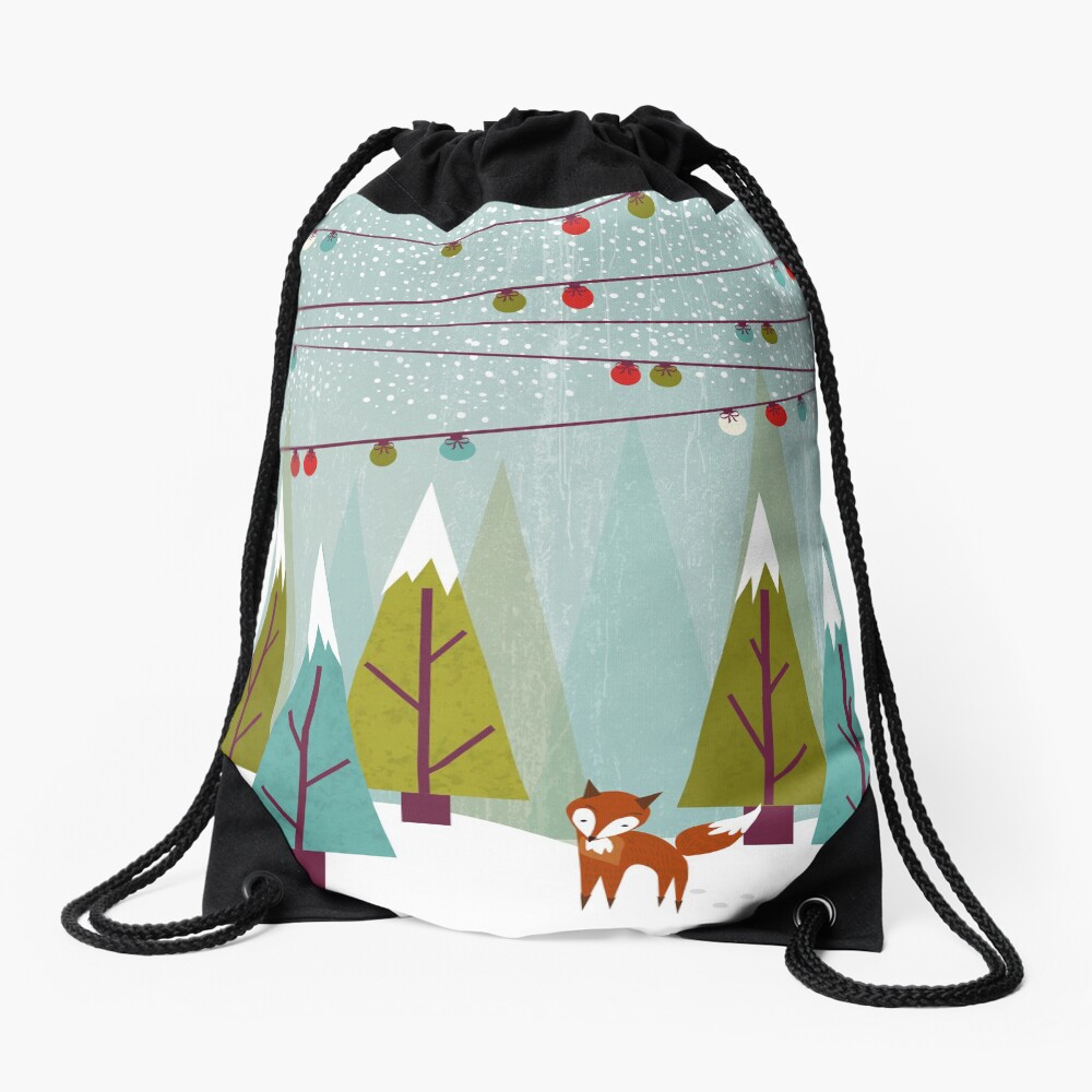 Winter Drawstring Bag