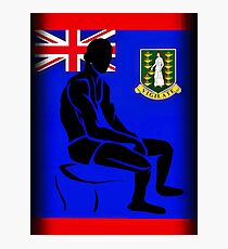 Custom Stencil Man (British Virgin Islands) Photographic Print