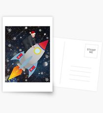 Christmas Rocket Kim Jong Un Postcards