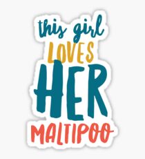 Maltipoo love Sticker