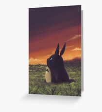 Cute Totoro anime Greeting Card
