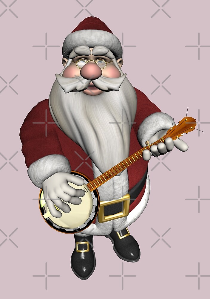 "- Santa Claus Playing Banjo" By Mythos57 | Redbubble