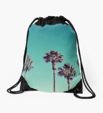 California Palm Trees Drawstring Bag