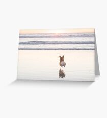 Beach Corgi Greeting Card