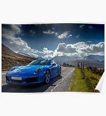 Porsche 911 on the Isle of Skye Poster