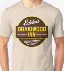 "Braidwood Inn - Wichita KS" - Motel on "Planes, Trains & Automobiles" Unisex T-Shirt