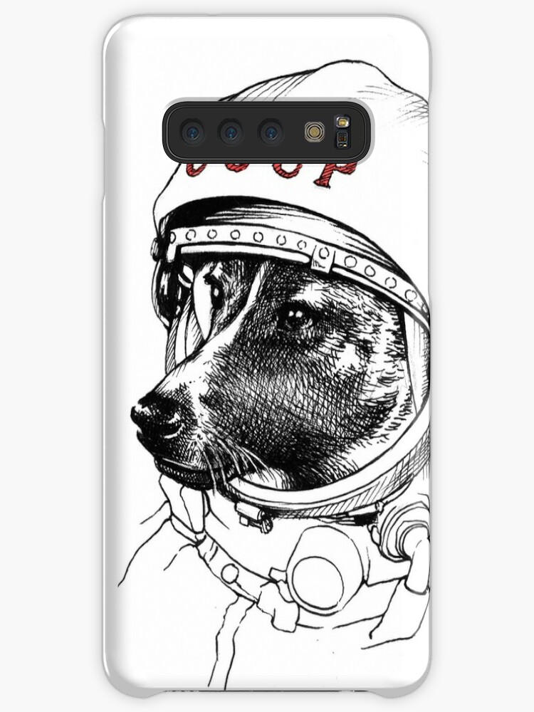Space dogs (black background) Samsung S10 Case