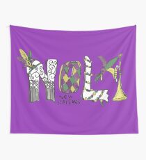 NOLA New Orleans Mardi Gras Tapestry