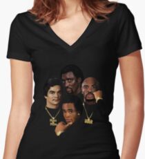 THE GOLD ERA OF BOXING Women's Fitted V-Neck T-Shirt