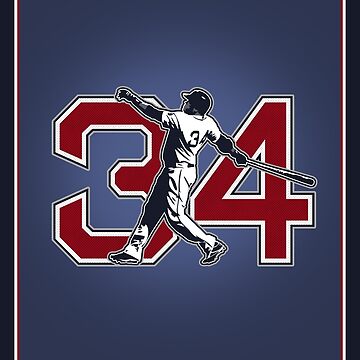 34 - Big Papi (original) Poster for Sale by DesignSyndicate