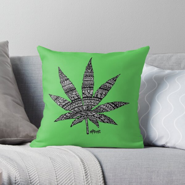 Chronic Leaf Throw Pillow