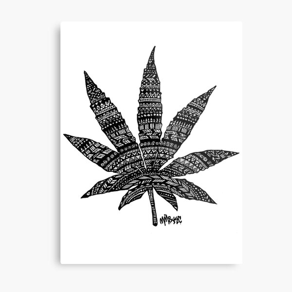 Chronic Leaf Metal Print