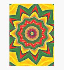 mandala yellow/green Photographic Print