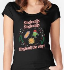 Funny Christmas Biology T Shirts Gifts for Women Men Biologist Women's Fitted Scoop T-Shirt