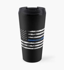 Taza de viaje Línea azul (blanco)