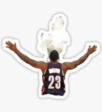 LeBron James Chalk Toss Low Poly Sticker