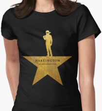 HARRINGTON: An American Babysitter (gold texture) Women's Fitted T-Shirt