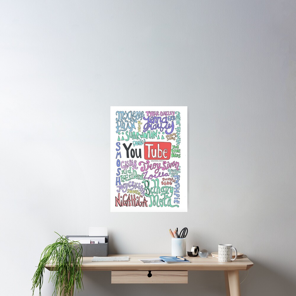 "YouTube" Poster by amysterzzlyrics Redbubble