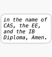 IB - International Baccalaureate Sticker