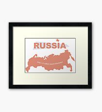 infographics Russia Framed Print