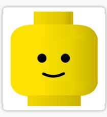 Smiley Minifig Head by Customize My Minifig Sticker