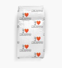 I Love Minifigs Duvet Cover
