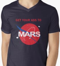 Get your ass to Mars Men's V-Neck T-Shirt