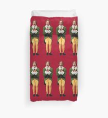 SANTA! OH MY GOD! SANTA'S COMING! I KNOW HIM! I KNOW HIM! Duvet Cover