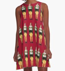 SANTA! OH MY GOD! SANTA'S COMING! I KNOW HIM! I KNOW HIM! A-Line Dress