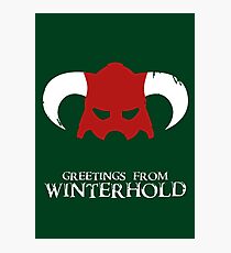 Skyrim - greetings from winterhold Photographic Print