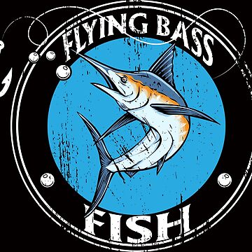 Flying Bass Fish | Sticker