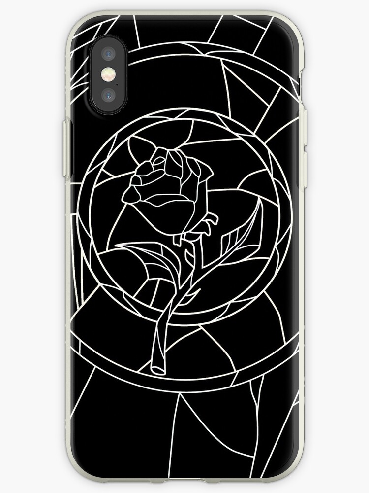 "Stained Glass Rose Black" iPhone Cases & Covers by rapplatt Redbubble