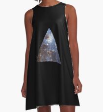 Vestido acampanado Triángulo azul de la galaxia