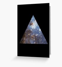 Blue Galaxy Triangle Greeting Card