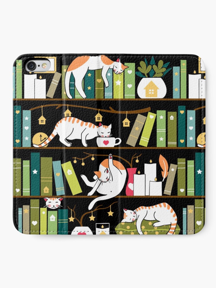 Alternate view of Library cats iPhone Wallet