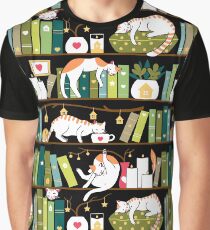 Library cats Graphic T-Shirt