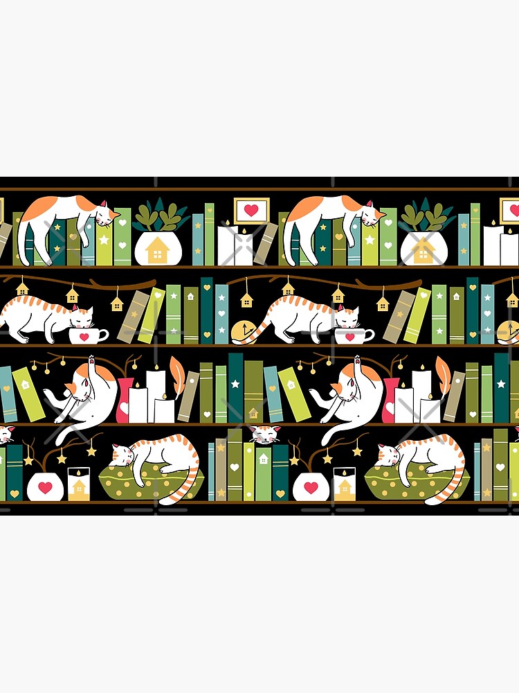 Library cats by Elenanaylor