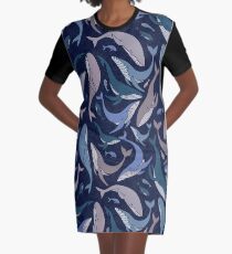 School of whales Graphic T-Shirt Dress